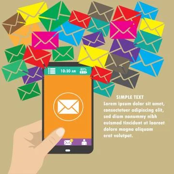 Vector mobile app -email marketing and promotion Stock Illustration