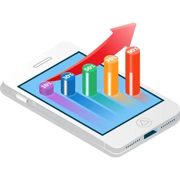 Vector mobile data platform on smartphone icon Stock Illustration