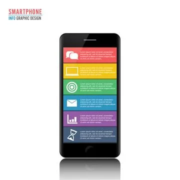 Vector mobile phone for infographic. Template for diagram, graph, presentat.. Stock Illustration