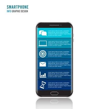 Vector mobile phone for infographic. Template for diagram, graph, presentat.. Stock Illustration