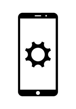 Vector mobile settigs icon design Stock Illustration