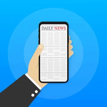 Vector mock up of a blank daily newspaper. Fully editable whole newspaper in  Stock-Illustration