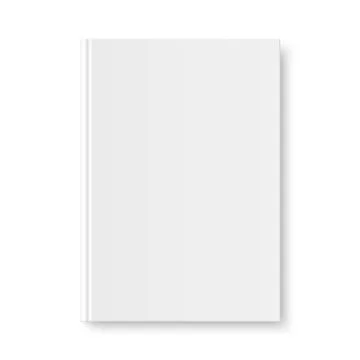 Vector mock up of book white blank cover Stock Illustration