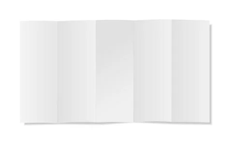 Vector mock up of an open notebook with blank white pages, realistic shadow, and Stock Illustration