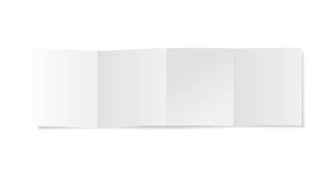 Vector mock up of an open notebook with blank white pages, realistic shadow, and Stock Illustration