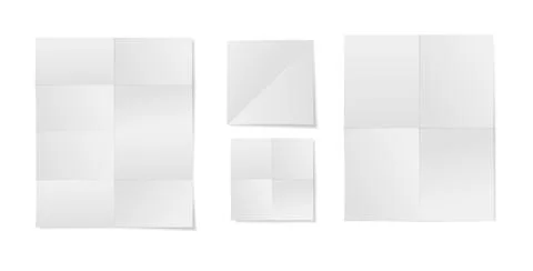 Vector mock up of an open notebook with blank white pages, realistic shadow, and Stock Illustration