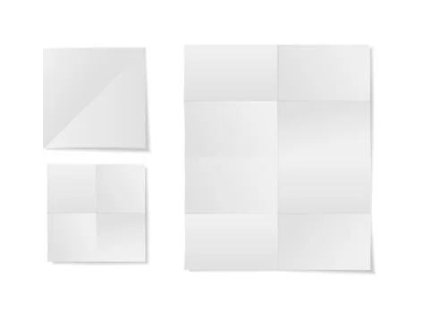 Vector mock up of an open notebook with blank white pages, realistic shadow, and Stock Illustration