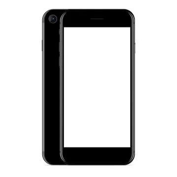 Vector mock up phone black on white background Stock Illustration