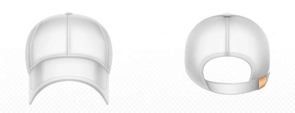 Vector mockup of blank white baseball cap Stock Illustration