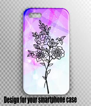 Vector mockup - cover design for smartphone Stock Illustration