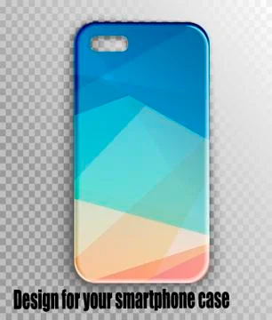 Vector mockup cover - stylish geometry design smartphone Stock Illustration