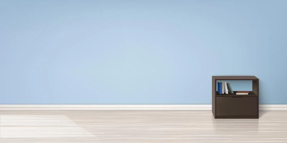 Vector mockup of empty room, minimalistic interior Stock-Illustration