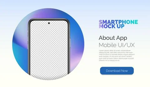 Vector mockup smart phone for visual ui app demonstration. Cell phone Stock Illustration