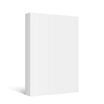 Vector mockup of standing paperback book with white blank softcover isolated. Stock Illustration
