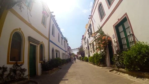 Vector mode - Picturesque streets of Mogán Stock Footage 114583448