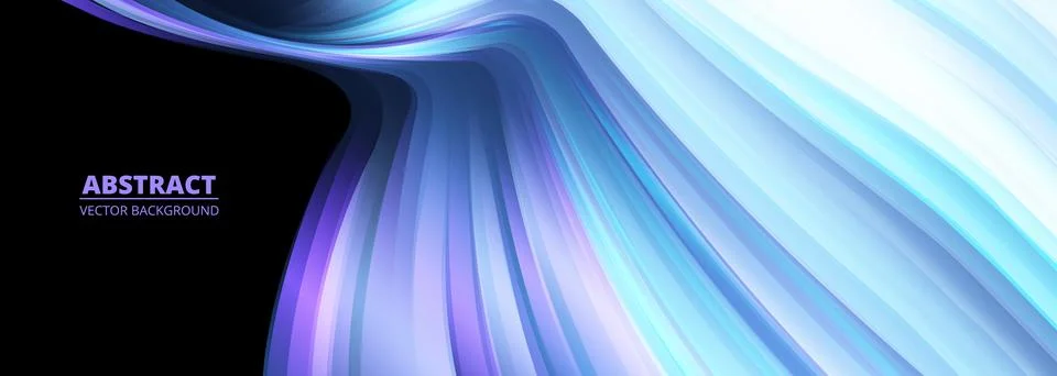 Vector modern abstract background with coloured wave lines Stock Illustration