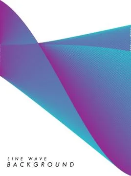 Vector modern abstract blue line wave background in eps 10 Stock Illustration