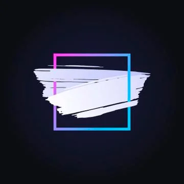 Vector modern abstract brush banner. Illustrazione stock