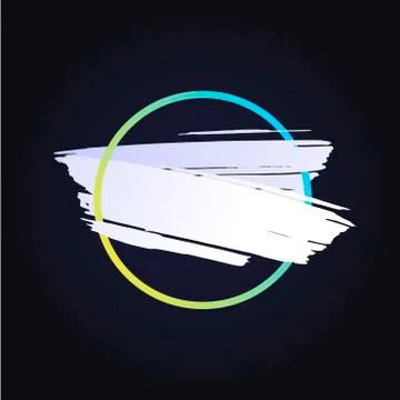 Vector modern abstract brush banner. Stock Illustration