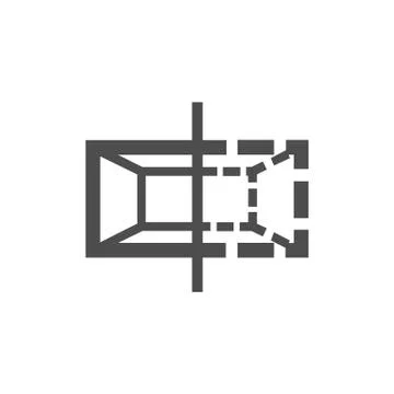 Vector of modern abstract cubic lattice lines black and white background. Lay Stock Illustration