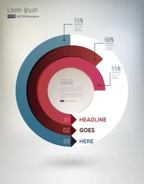 Vector, modern, abstract infographics elements Stock Illustration