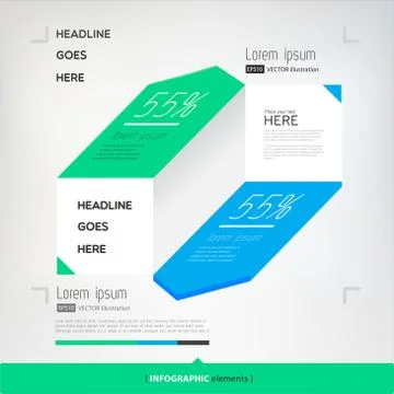 Vector, modern, abstract infographics elements Stock Illustration