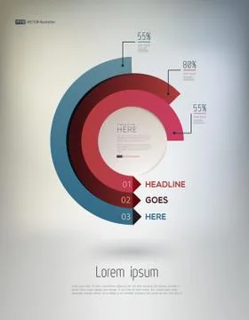 Vector, modern, abstract infographics elements Stock Illustration