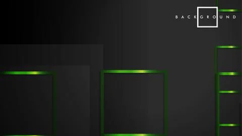 Vector Modern Abstract Squares Backgrounds . with a black and green metal col イラスト素材