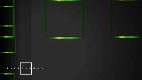 Vector Modern Abstract Squares Backgrounds . with a black and green metal col Illustrazione stock
