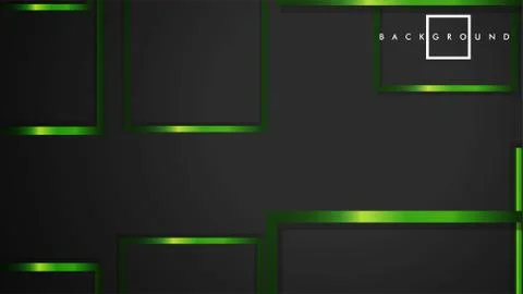 Vector Modern Abstract Squares Backgrounds . with a black and green metal col 스톡 일러스트