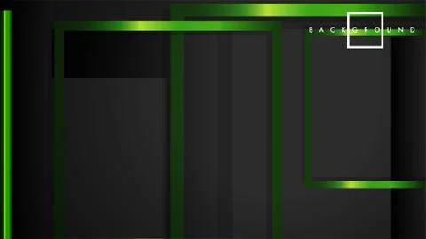 Vector Modern Abstract Squares Backgrounds . with a black and green metal col Stock Illustration