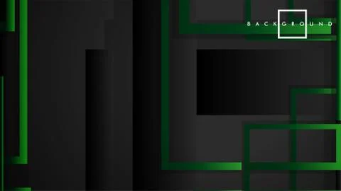 Vector Modern Abstract Squares Backgrounds . with a black green gradient. eps Ilustración de archivo