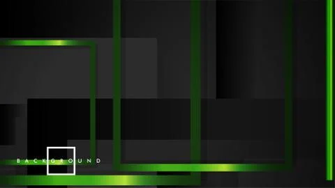 Vector Modern Abstract Squares Backgrounds . with a black and green metal col Stock Illustration
