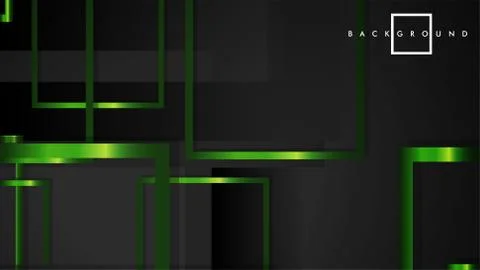Vector Modern Abstract Squares Backgrounds . with a black and green metal col 스톡 일러스트
