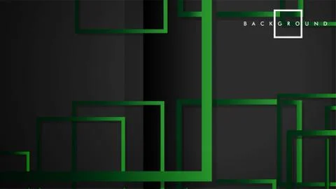 Vector Modern Abstract Squares Backgrounds . with a black green gradient. eps Ilustración de archivo
