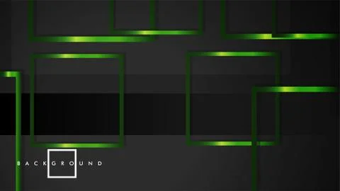 Vector Modern Abstract Squares Backgrounds . with a black and green metal col 스톡 일러스트