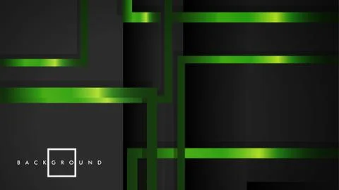 Vector Modern Abstract Squares Backgrounds . with a black and green metal col Stock Illustration