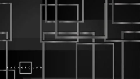 Vector Modern Abstract Squares Backgrounds . with a black and gray metal colo Illustrazione stock