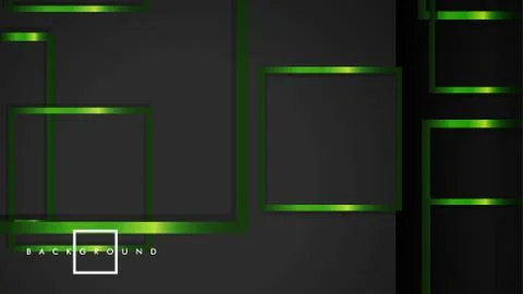 Vector Modern Abstract Squares Backgrounds . with a black and green metal col Illustrazione stock