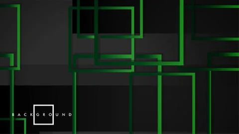 Vector Modern Abstract Squares Backgrounds . with a black green gradient. eps Ilustración de archivo