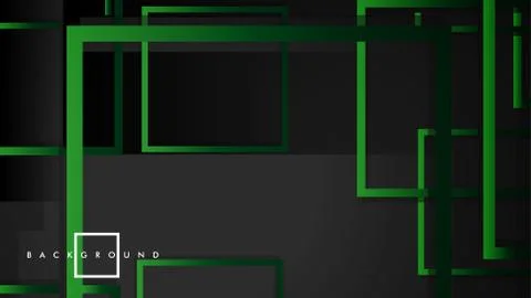 Vector Modern Abstract Squares Backgrounds . with a black green gradient. eps Ilustración de archivo