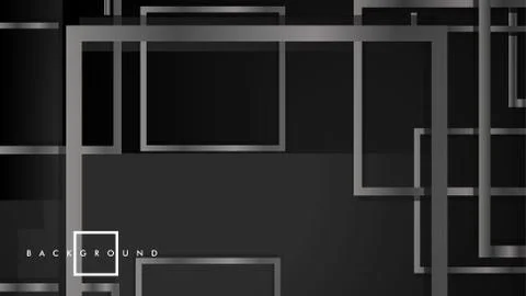 Vector Modern Abstract Squares Backgrounds . with a black and gray metal colo Stock Illustration