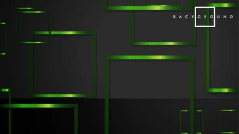 Vector Modern Abstract Squares Backgrounds . with a black and green metal col イラスト素材