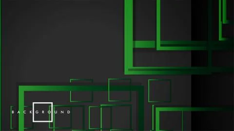 Vector Modern Abstract Squares Backgrounds . with a black green gradient. eps Ilustración de archivo