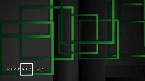Vector Modern Abstract Squares Backgrounds . with a black green gradient. eps Ilustración de archivo