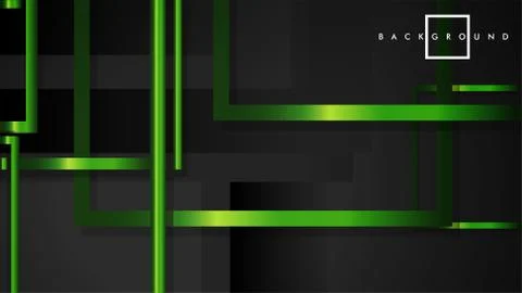 Vector Modern Abstract Squares Backgrounds . with a black and green metal col Illustrazione stock
