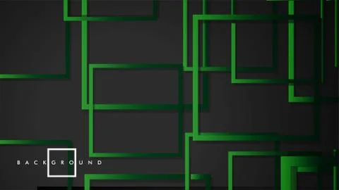 Vector Modern Abstract Squares Backgrounds . with a black green gradient. eps Ilustración de archivo