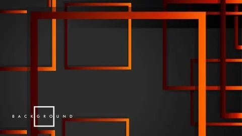 Vector Modern Abstract Squares Backgrounds . with a black red orange gradient Illustrazione stock