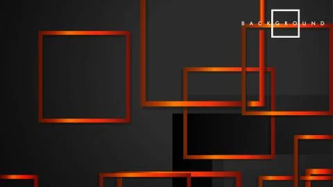 Vector Modern Abstract Squares Backgrounds . with a black orange gradient. ep Illustrazione stock