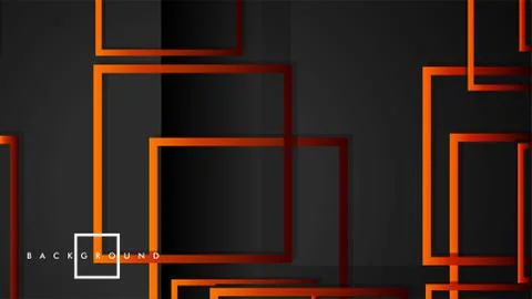 Vector Modern Abstract Squares Backgrounds . with a black red orange gradient Ilustración de archivo